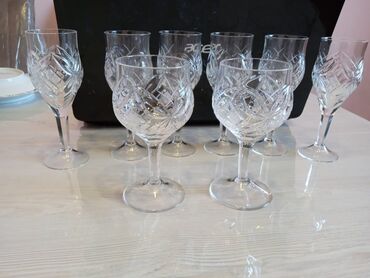 Qədəhlər: Qədəhlər, Xrustal, 8 ədədli dəst, Rusiya — 14