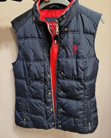 спортивные костюмы в баку: U.S. Polo Assn. üçün quilted sintepon jilet - Rəng: tünd göy (daxili