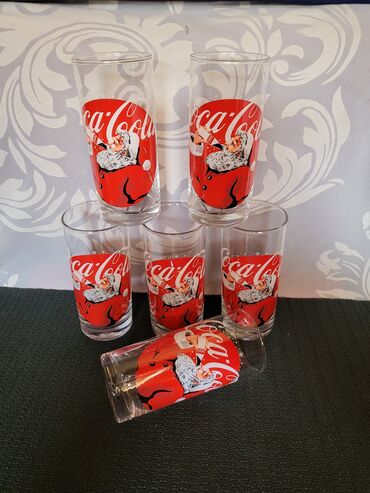 Čaše: Case nove,vintaz Coca Cola francuske. Nove case,sve na njima odsjaj — 8