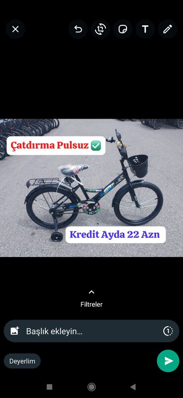 velosiped bazari: Yeni Şəhər velosipedi Stels, 20", Pulsuz çatdırılma