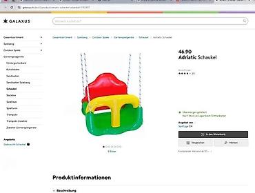 Njihalice: Dečija viseća ljuljaška sa ogradicom i naslonom - Troslojno sedište — 5