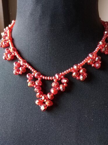 Ogrlice: Biserna ogrlica, Handmade, Materijal: Kristal — 7