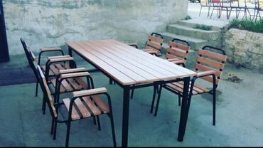 Bağ, çöl masa və oturacaq dəstləri: Masa ve oturacaqlar Bağ evləri,kafelər, restoranlar üçün hər növ — 6