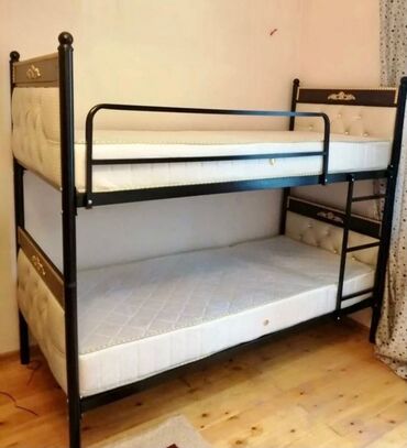 İkimərtəbəli uşaq çarpayıları: Oğlan və qız üçün, Yeni, Çarpayı, Matrassız, Siyirməsiz — 15