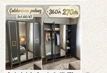 Klassik üslubda 4 qapılı şkaf - Ölçü: 2 m (eni) x 1.60 m (hündürlük) x