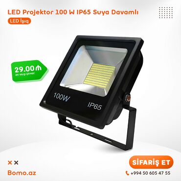 projektor isiq: 📦 LED Projektor 100 W IP65 Suya Davamlı BM-35 🔸 Gücü: 100 W 🔸 Suya