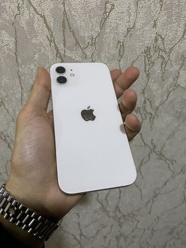 Apple iPhone: IPhone 12, 64 GB, Ağ, Simsiz şarj, Face ID, Sənədlərlə