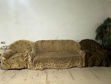 ev gülleri ve adları: 3 hissəli yumşaq mebel dəsti - Tərkib: 1 üçnəfərlik divan + 2 ədəd — 1