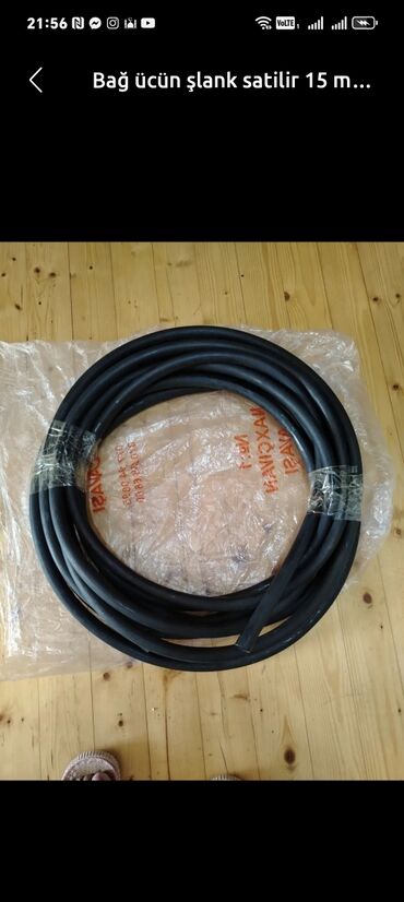 Boçkalar və çəlləklər: Bağ üçün suvarma şlanqı - Uzunluq: 15 metr (şəkildə qeyd olunub) -