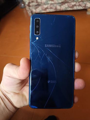 Elektronika: Samsung Galaxy A7, 128 GB, rəng - Göy, Barmaq izi — 7