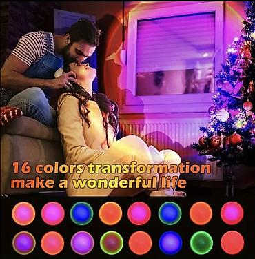 proyektor perde: RGB Sunset Proyektor Lampa – uzaqdan idarəetmə ilə - 16 rəng keçidi — 4