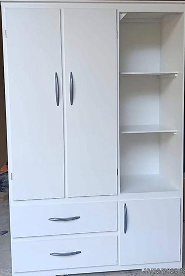 skaf suseli: Ağ rəngli çoxfunksiyalı şkaf - Material: laminat/MDFlam tipli ağ — 1