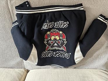 ucuz kask: ZARA uşaq bomber/varsity gödəkçəsi - Rəng: tünd göy (demək olar qara) — 2