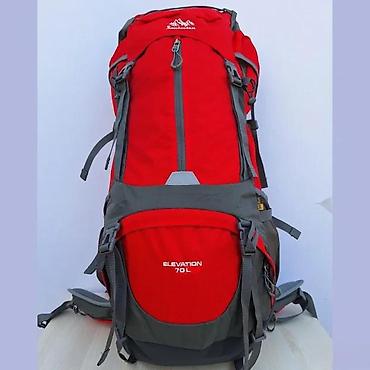 Sportske torbe i rančevi: Planinarski ranac Sandaran Elevation 70L – crveno/sivi - Zapremina — 3