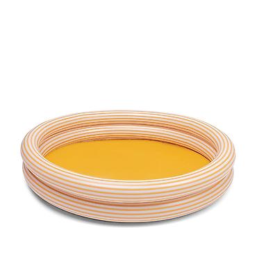 lidl bastenski program: Swim Essentials dečiji bazen 100 cm — žuto-bele pruge Veseli okrugli — 1