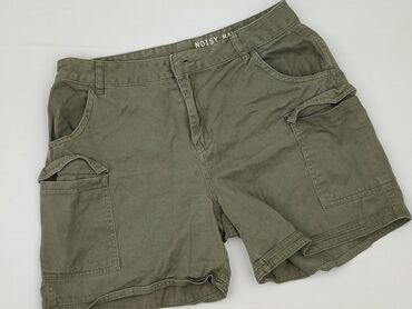 Szorty damskie w kolorze khaki, zapinane na zamek błyskawiczny i