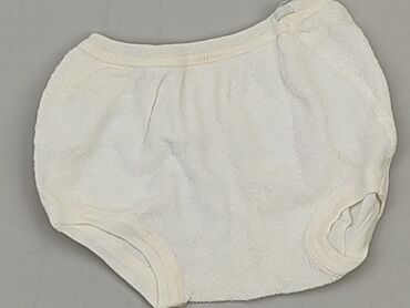 białe bawełniane legginsy: Szorty, 0-3 m, stan - Dobry