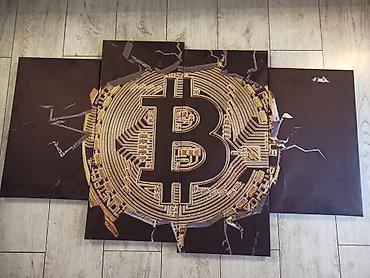 Декор и интерьер: Продаю 3D модульную картину "Bitcoin" б/у ни разу не использовали, ы — 1