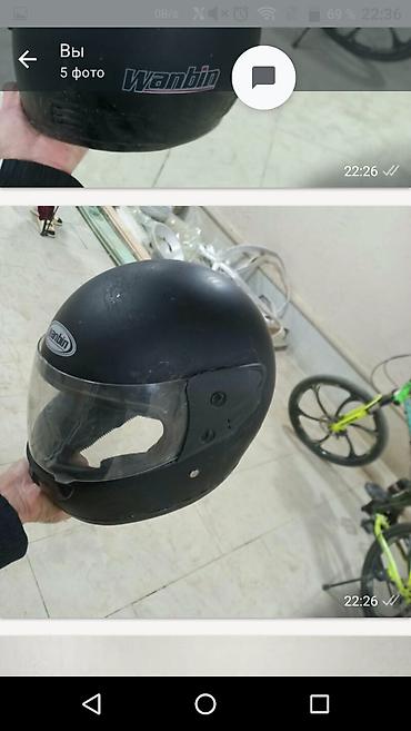 full face kask: Wanbin tam üzlü motosiklet dəbilqəsi - Rəng: mat qara - Korpus: tam — 2