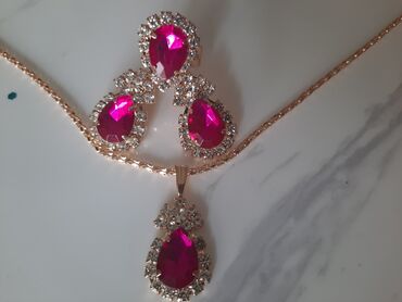 srebrni nakit zrenjanin: Set: Earrings, Necklace, Ring