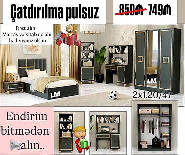 rahat mebel: Oğlan və qız üçün, Yeni, Təknəfərlik çarpayı — 2