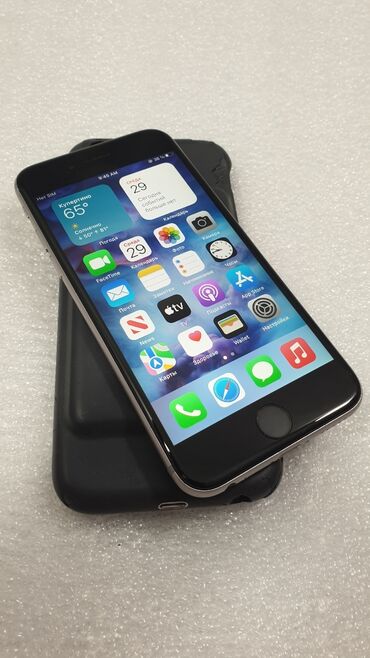 iphone 4: IPhone 6s, Б/у, 64 ГБ, Space Gray, Зарядное устройство, Чехол, 100 %