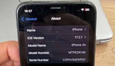 дисплей айфон xr: IPhone Xs, Колдонулган, 64 ГБ, Графит