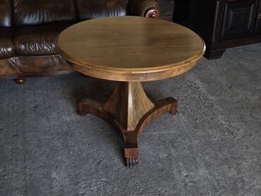Stolovi: Okrugli drveni sto – klasičan dizajn - Materijal: masivno drvo sa — 6