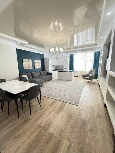 квартира в бишкеке на долгий срок: 3 комнаты, 120 м², Элитка, 9 этаж, Дизайнерский ремонт