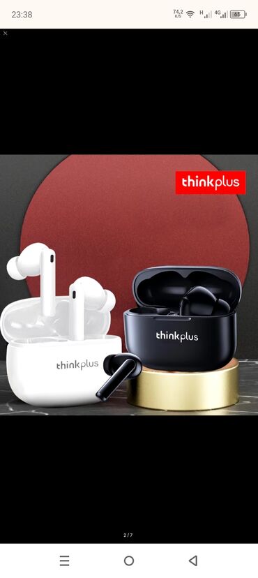 Qulaqcıqlar: Yeni Simsiz (Bluetooth) Qulaqcıqlar, Lenovo, rəng - Ağ — 2