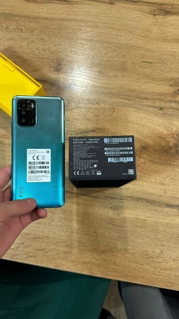 скупка телефонов на запчасти бишкек: Poco X3 GT, Б/у, 128 ГБ, цвет - Голубой, 2 SIM