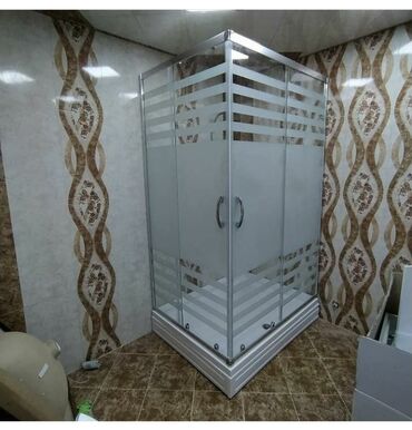 Duş kabinaları, arakəsmələr: Yeni Üstü açıq kabina, Künc üçün, Pulsuz çatdırılma — 20