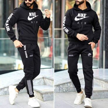 Trenerke: Komplet, Nike, bоја - Crna, Flis — 7