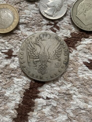 срочно продаю в связи с переездом: Старинная монета «Рубль Петра I» (тип петровского рубля) Описание: -