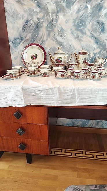 sud separatoru: Çay dəsti, rəng - Qızılı, Farfor, 6 nəfərlik, Yaponiya — 1