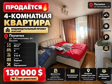 4 комнаты, 80 м², Мед Академия Индивидуалка, 5 этаж, Дизайнерский ремонт