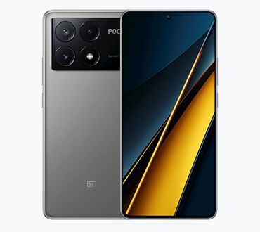 Poco: Poco X6 Pro 5G, 512 GB, rəng - Boz, Sensor, Barmaq izi, Simsiz şarj