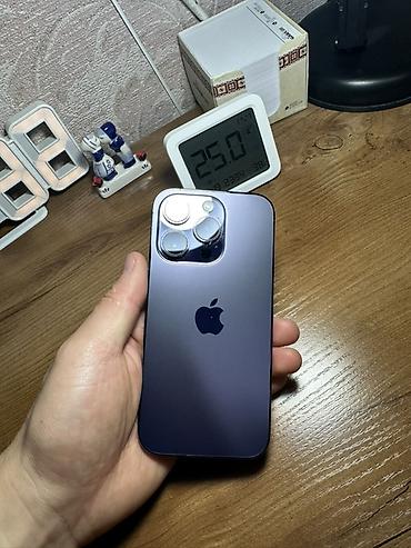 Apple iPhone: IPhone 14 Pro, Б/у, 256 ГБ, Deep Purple, Кабель, 78 % — 2