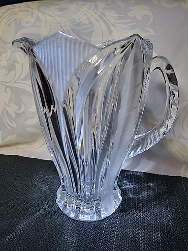 Čajnici: Bokal kristal,rucni rad Jugoslavija iz 70ih. Masivan bokal sa — 2