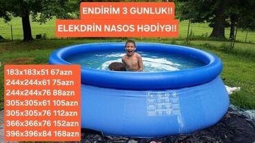 intex easy set бассейн: Yeni Şişmə Hovuz Intex, 7.1 - 8 m, 3001 - 3500 l