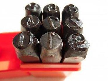 Setovi ručnog alata: Set udarnih pečata – brojevi 0–9 - Komplet čeličnih udarnih pečata za — 9