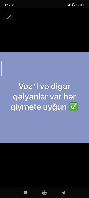 Məhsul: Qəlyanlar və aksesuarlar Təsvir: - Voz*l və digər modellər