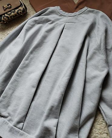 yeezy pertle: ZARA dukserica bogatog punijeg materijala u svetlo sivoj boji sa — 1