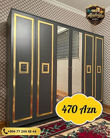 qapi celengi: Yeni, 6 qapı, Güzgülü, Boz, Açılan, Düz dolab — 1