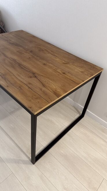 столик в стиле лофт: Ашкана үчүн үстөл, Жаңы, Тик бурчтуу, Бүктөлбөгөн