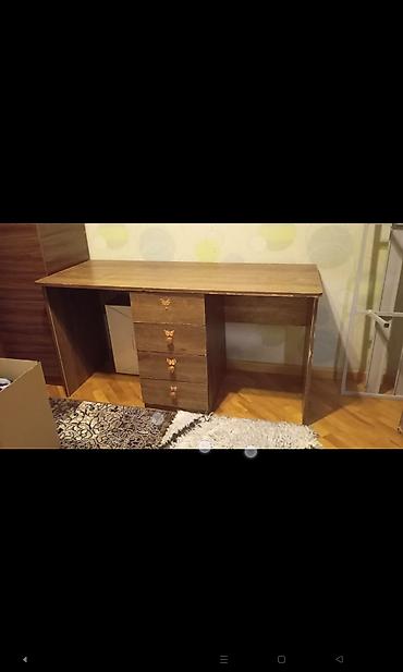 Uşaq masaları: Oğlan və qız üçün, İşlənmiş, Siyirməli, Yazı masası, Stulsuz — 1