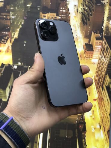 Apple iPhone: IPhone 14 Pro Max, Б/у, 256 ГБ, Черный, Наушники, Зарядное устройство, Защитное стекло, 100 %