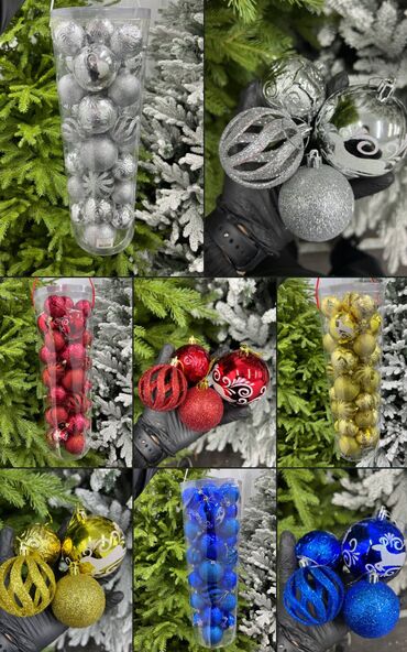 Ёлочные шары и украшения: Все виды елочных игрушек ✨🎄 Оптом и в розницу 🤗 Любые диаметры at lalafo.kg — 10 Ёлочные шары и украшения: Все виды елочных игрушек ✨🎄 Оптом и в розницу 🤗 Любые диаметры — 10