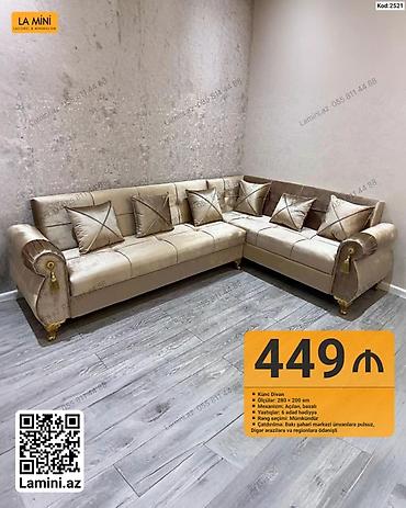 Диваны: LA Mini künc divan - Model: Künc divan (Kod: 2521) - Ölçülər: 280 × — 1