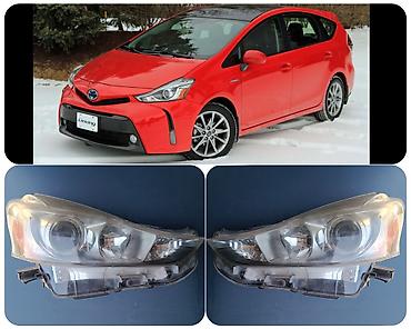 Пара передних фар для Toyota Prius v / Prius+ (рестайлинг, около